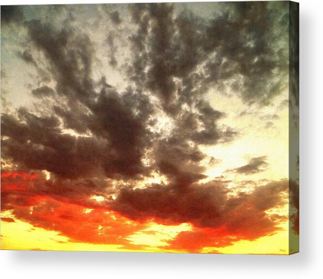 Sky Moods Acrylic Print featuring the photograph Sky Moods - Stoking The Coals by Glenn McCarthy Art and Photography