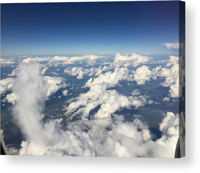 Clouds Acrylic Print featuring the photograph Skyline view of clouds by Sue Morris