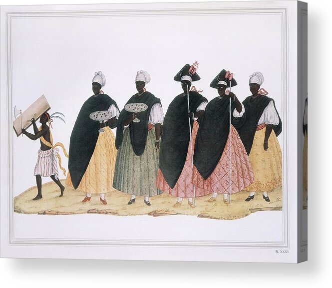 Horizontal Acrylic Print featuring the photograph Slaves Dressed For Fiesta Del Rosario by Everett