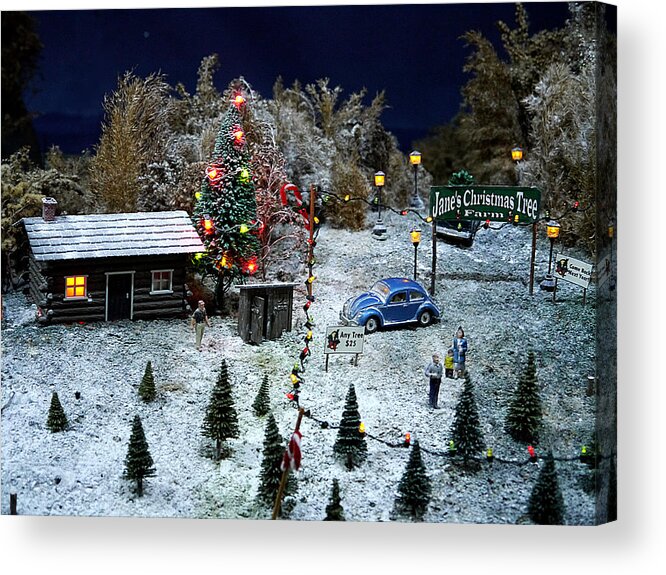 Small Acrylic Print featuring the photograph Small World - Jane's Christmas Trees by Richard Reeve
