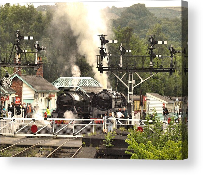 Railways Acrylic Print featuring the photograph Smoke And Steam by Richard Denyer