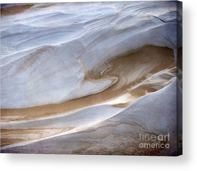 Snow Acrylic Print featuring the photograph Snow Sand Swirl by Kathi Mirto