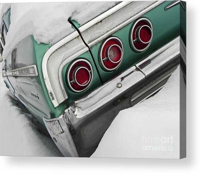 Cars Acrylic Print featuring the photograph Snowbound Chevy VII by Elizabeth Hoskinson
