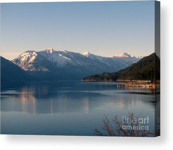 Christmas Acrylic Print featuring the photograph Snowcapped Mountains by Leone Lund