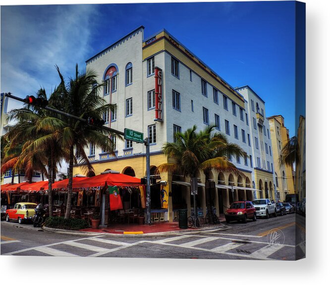 Miami Acrylic Print featuring the photograph South Beach - Edison Hotel 001 by Lance Vaughn