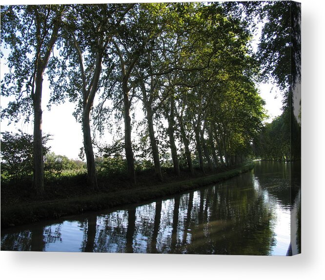 Canal Du Midi Acrylic Print featuring the photograph Southern France's Canal du Midi by Penelope Aiello