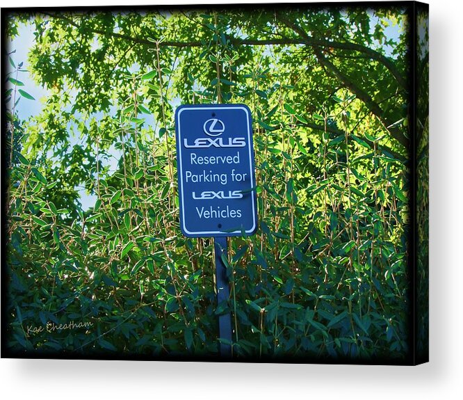 Parking Space Acrylic Print featuring the photograph Special Treatment by Kae Cheatham