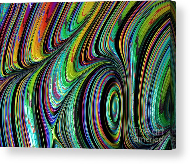 #art #print #fractal #spectrum #happijar Acrylic Print featuring the digital art Spectrum by Vix Edwards