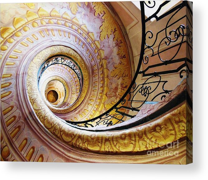 Architectural Acrylic Print featuring the photograph Spiral Staircase by Lisa Kilby