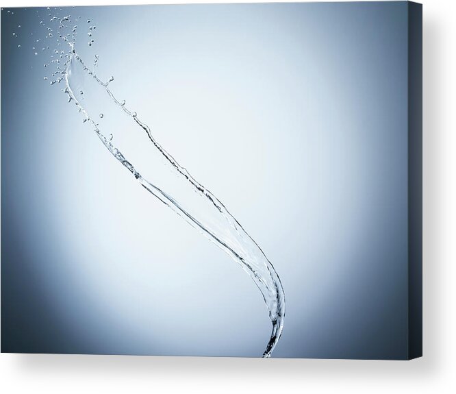 Curve Acrylic Print featuring the photograph Splashing Of Clean Water by Level1studio