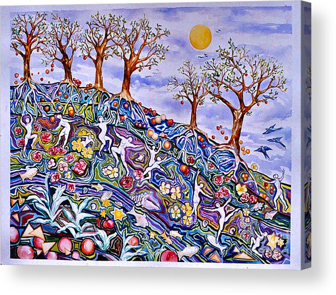 Nature Acrylic Print featuring the painting Spring Awakening by Nancy Wait