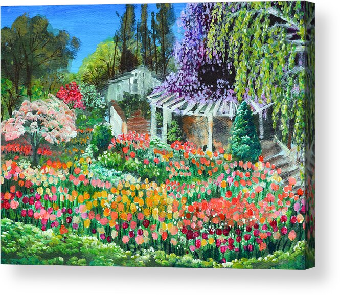Crystal Hermitage Acrylic Print featuring the painting Spring Time At Ananda by Ashleigh Dyan Bayer
