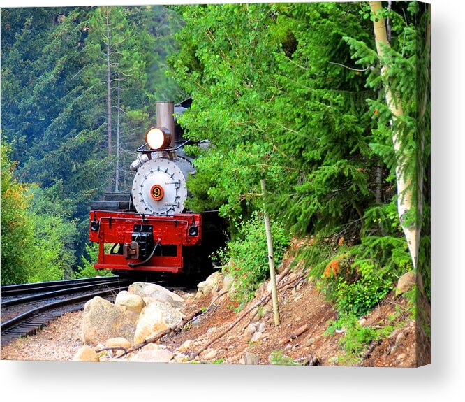 Train Acrylic Print featuring the photograph Steam Engine by Connor Beekman