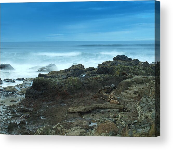Ocean Acrylic Print featuring the photograph Steps to the Ocean by HW Kateley