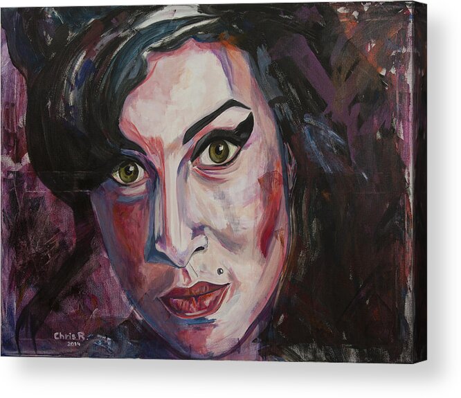 Amy Winehouse Acrylic Print featuring the painting Still Love You Tomorrow by Christel Roelandt