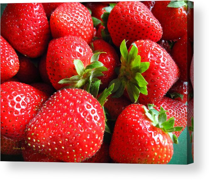 Strawberries Acrylic Print featuring the photograph Strawberries by Christina Rollo