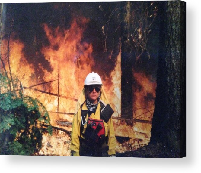 Fire Acrylic Print featuring the photograph Strike Team Leader by Erika Jean Chamberlin