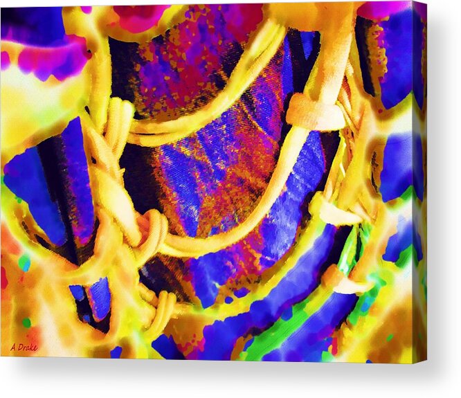 String Acrylic Print featuring the digital art String Theory by Alec Drake