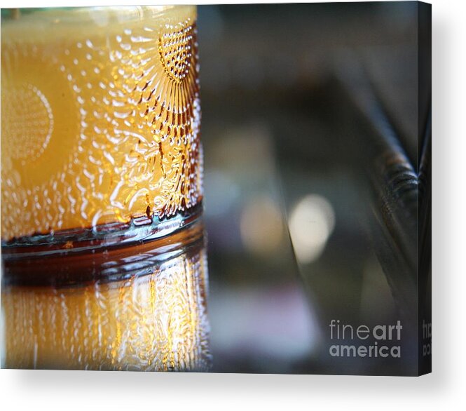 Amber Acrylic Print featuring the photograph Studies in Glass ...Amber by Lynn England