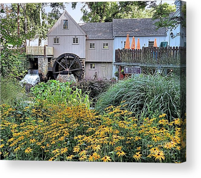Summer Acrylic Print featuring the photograph Summer at the Grist Mill by Janice Drew