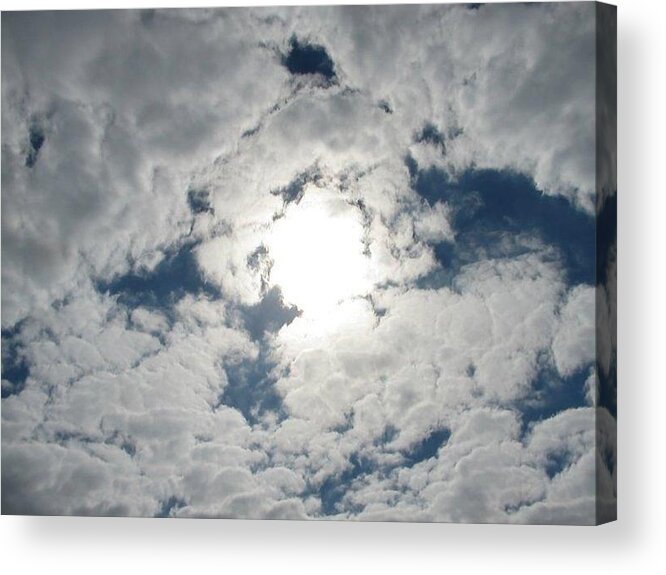 Clouds Acrylic Print featuring the photograph Sun Peek by Deborah Lacoste