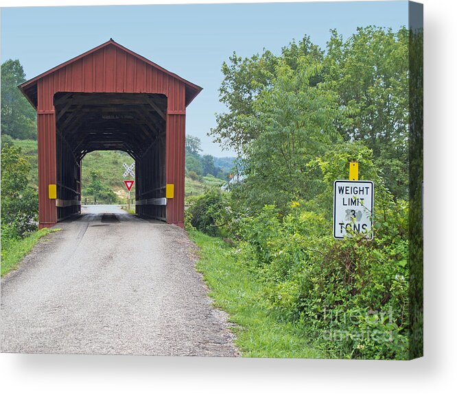 Ohio Acrylic Print featuring the photograph Sunday Creek Crossing by Ann Horn