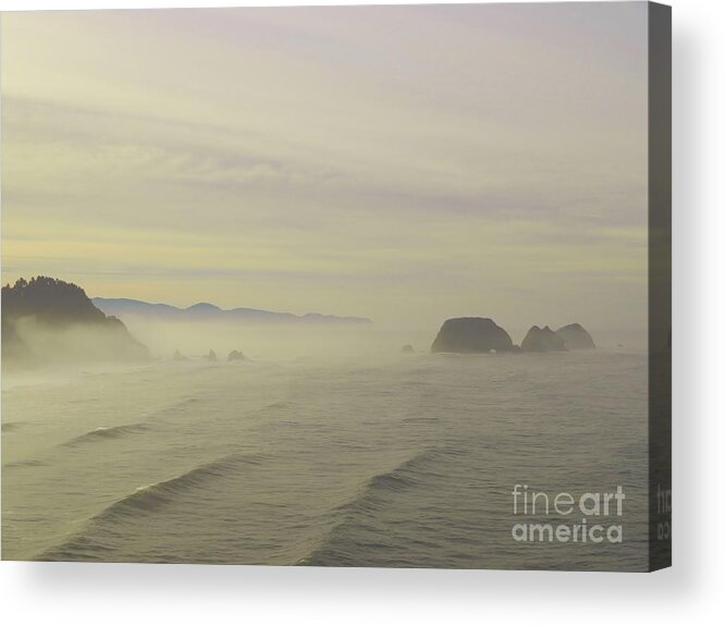 Rocks Acrylic Print featuring the photograph Sunrise Fog by Gallery Of Hope 