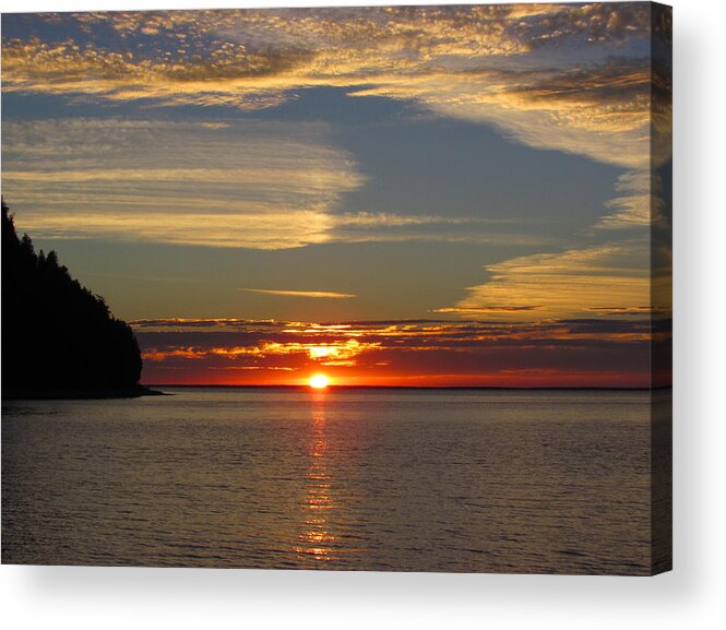 Sunset Acrylic Print featuring the photograph Sunset at Little Sister Bay by David T Wilkinson