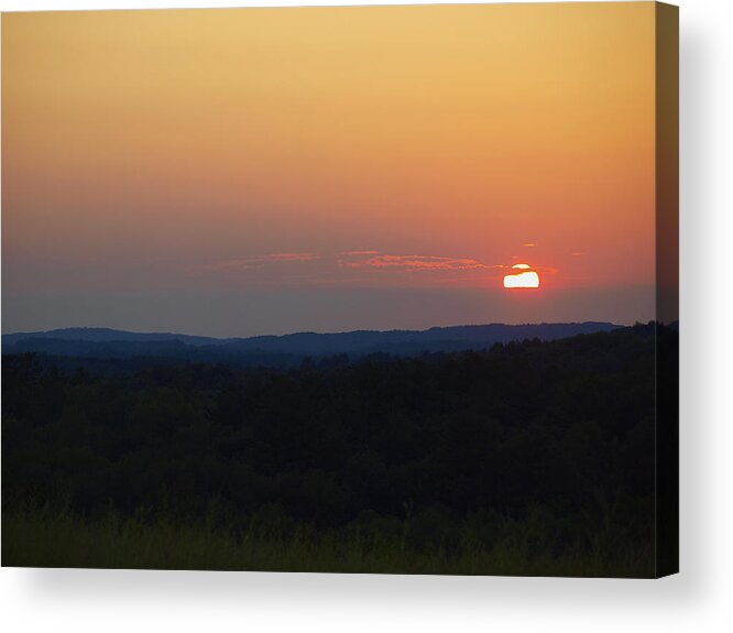 Sunset Acrylic Print featuring the photograph Sunset at Waupaca Wisconsin by Thomas Young