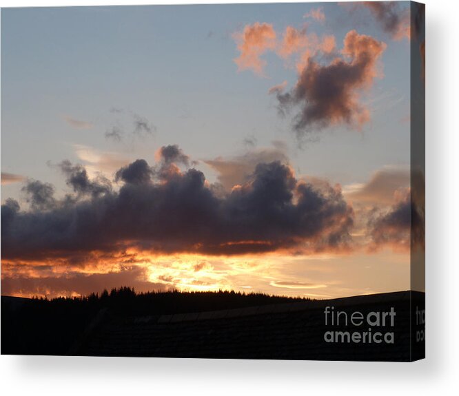 Sunset Acrylic Print featuring the photograph Sunset over the Forest by Phil Banks