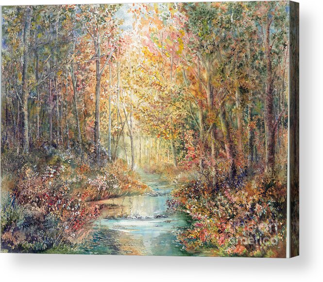Landscape Acrylic Print featuring the painting Swallows Creek by Marilyn Young