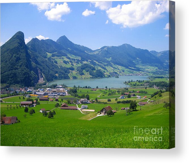 Alps Acrylic Print featuring the photograph Swiss Landscape by Amanda Mohler