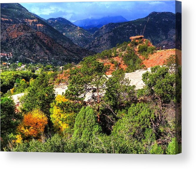 Pike's Peak Acrylic Print featuring the photograph Table Rock to Pike's Peak by Lanita Williams