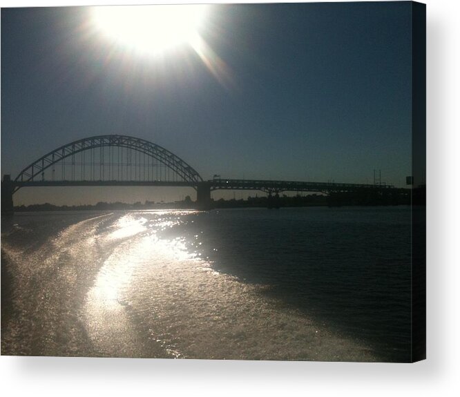 Hot Acrylic Print featuring the photograph Tacony/Palmyra Hot Summer D by Sheila Mashaw