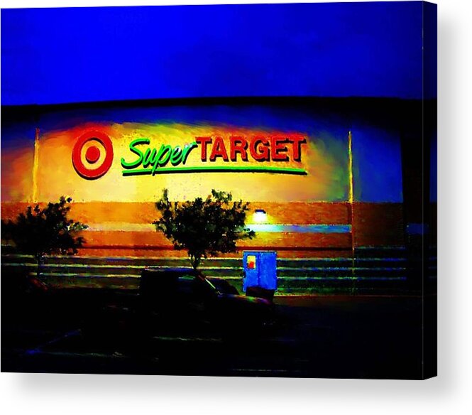 Landscape Enticing Acrylic Print featuring the digital art Target Super store B by P Dwain Morris