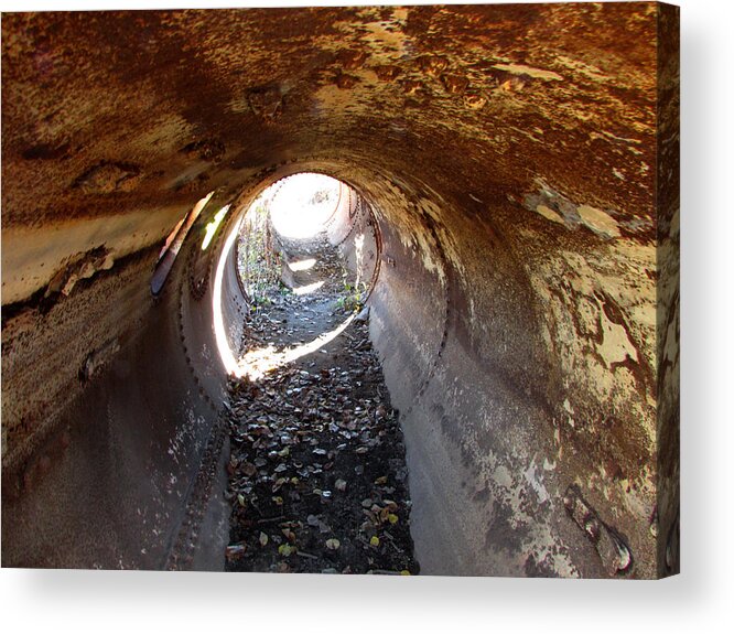 Tunnel Acrylic Print featuring the photograph Textured Tunnel by Kimberly Mackowski