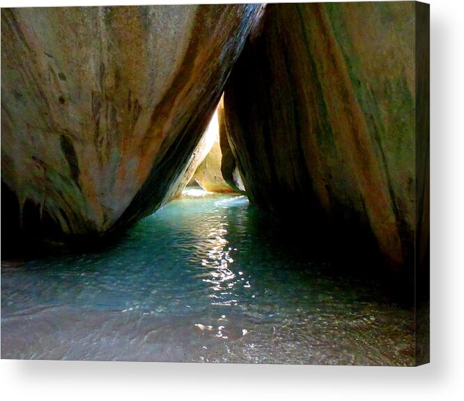 Baths Acrylic Print featuring the photograph The Baths at Virgin Gorda by Kathryn McBride