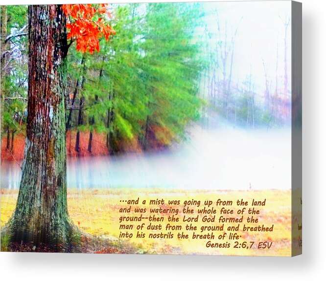 Genesis Acrylic Print featuring the photograph The Breath of Life by Pamela Hyde Wilson