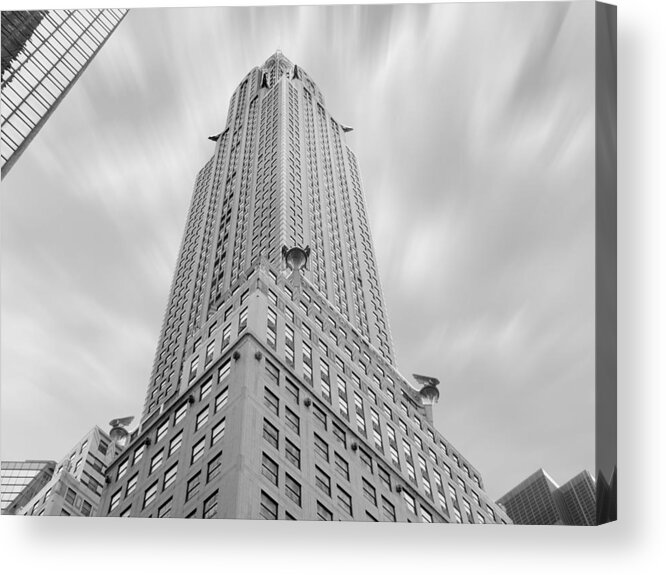 Landmarks Acrylic Print featuring the photograph The Chrysler Building by Mike McGlothlen