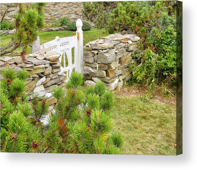 Gate Acrylic Print featuring the photograph The Gate by the Sea by Jean Goodwin Brooks