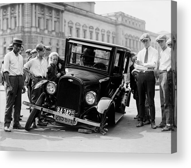 Black And White Acrylic Print featuring the photograph The Good Old Days by Mountain Dreams