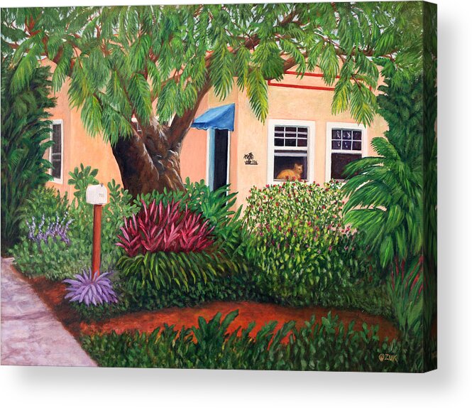 Karen Zuk Rosenblatt Acrylic Print featuring the painting The Long Wait by Karen Zuk Rosenblatt