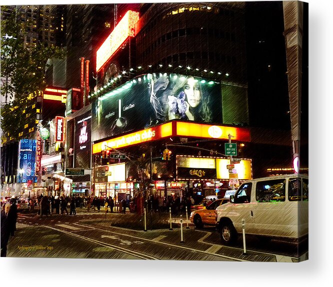 Night Acrylic Print featuring the photograph The Magic of the City #1 by Aleksander Rotner