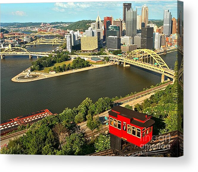 Duquesne Incline Acrylic Print featuring the photograph The Duquesne Incline by Adam Jewell