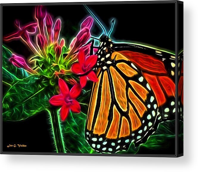 Fantasy Acrylic Print featuring the painting The Monarch by Jon Volden