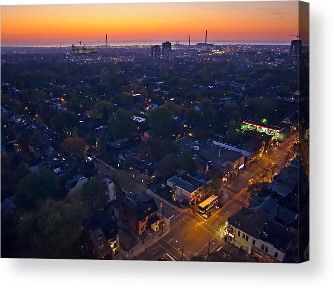 City Acrylic Print featuring the photograph The Morning Bus by Keith Armstrong