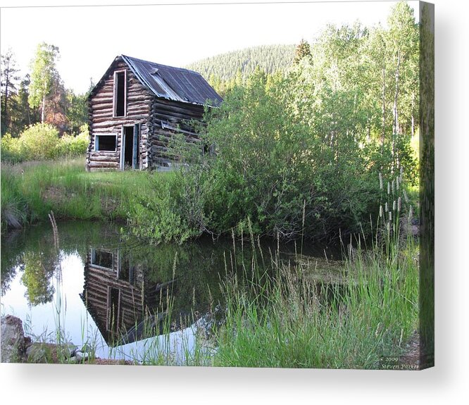 Outdoors Acrylic Print featuring the photograph The Old Cabin by Steven Parker