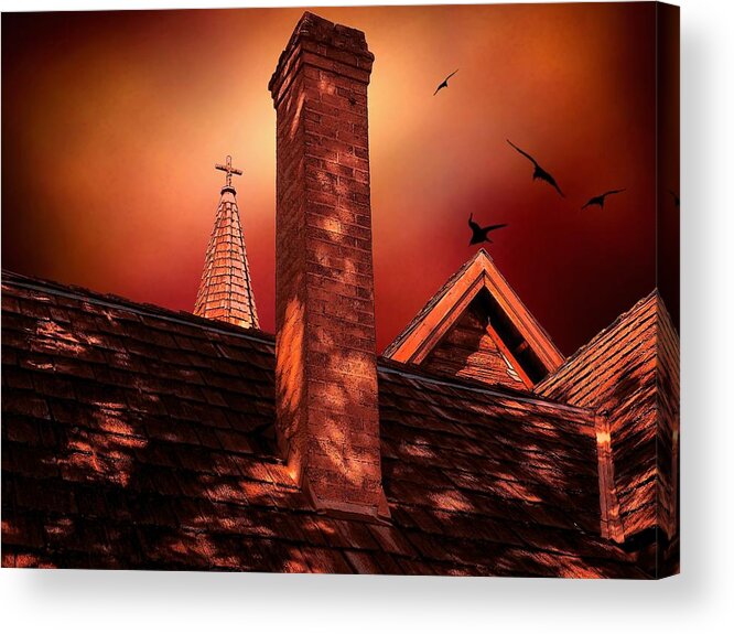 Church Acrylic Print featuring the photograph The Olde Steeple by Micki Findlay