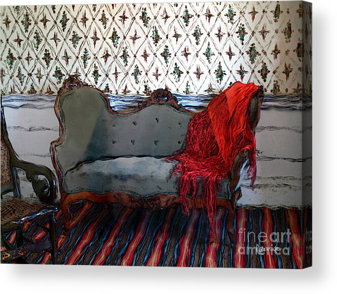 Furniture Acrylic Print featuring the painting The Parlor at Chicago Joe's by RC DeWinter