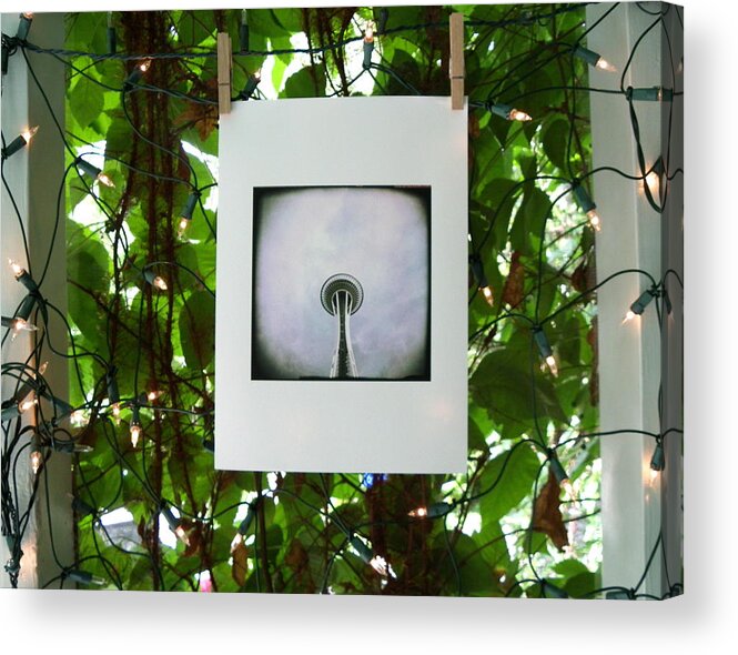 The Space Needle Acrylic Print featuring the photograph The Space Needle by Sharon Popek